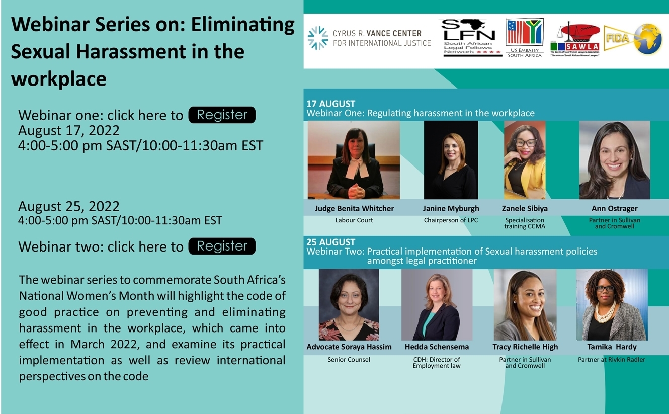 Webinar Series on: Eliminang Sexual Harassment in the workplace